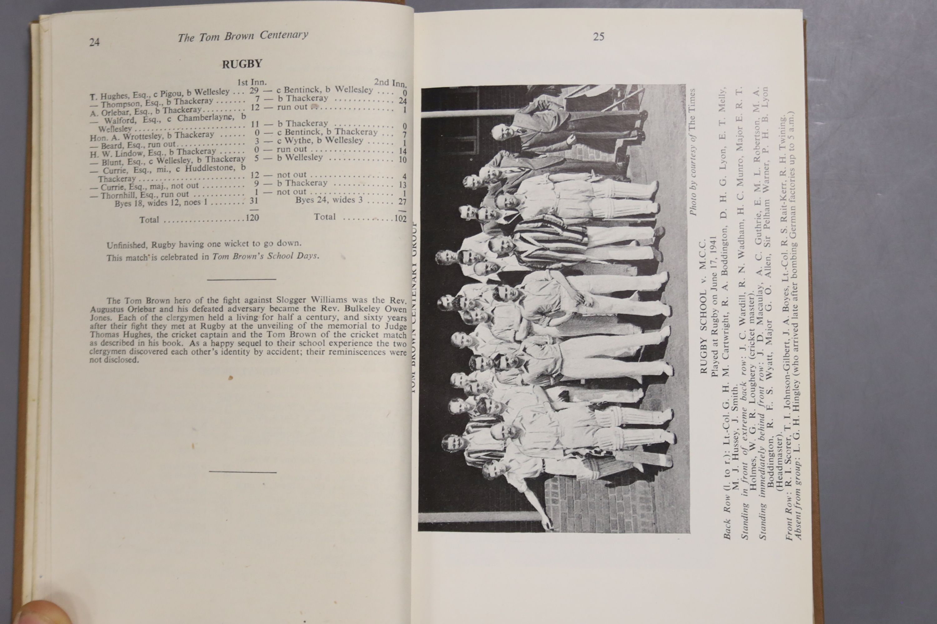 Wisden Cricketers' Almanack, 1942 - pictorial title vignette, photo plates, gilt lettered brown cloth preserving the original pictorial